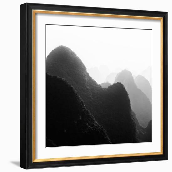 China 10MKm2 Collection - Karst Mountains at Sunset - Yangshuo-Philippe Hugonnard-Framed Photographic Print