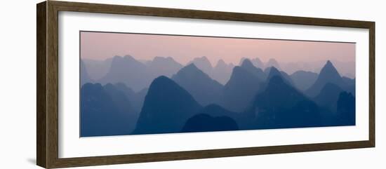 China 10MKm2 Collection - Karst Mountains at sunset - Yangshuo-Philippe Hugonnard-Framed Photographic Print