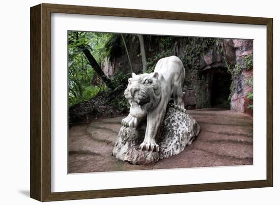 China 10MKm2 Collection - Lion - Buddhist Sculpture-Philippe Hugonnard-Framed Photographic Print