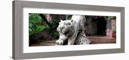 China 10MKm2 Collection - Lion - Buddhist Sculpture-Philippe Hugonnard-Framed Photographic Print