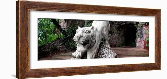 China 10MKm2 Collection - Lion - Buddhist Sculpture-Philippe Hugonnard-Framed Photographic Print