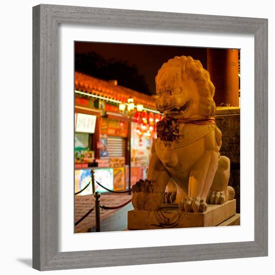 China 10MKm2 Collection - Lion Stands Guard-Philippe Hugonnard-Framed Photographic Print