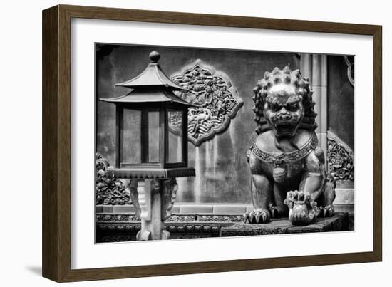 China 10MKm2 Collection - Lion Statue - Forbidden City-Philippe Hugonnard-Framed Photographic Print