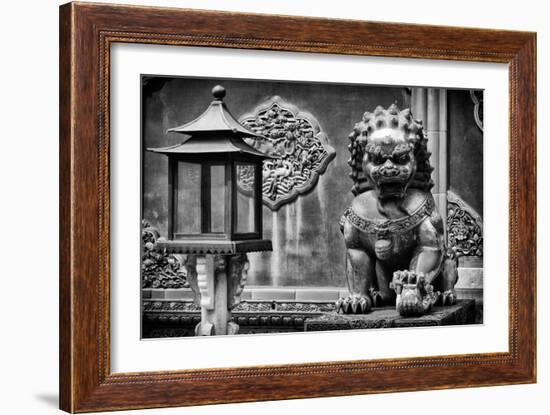 China 10MKm2 Collection - Lion Statue - Forbidden City-Philippe Hugonnard-Framed Photographic Print