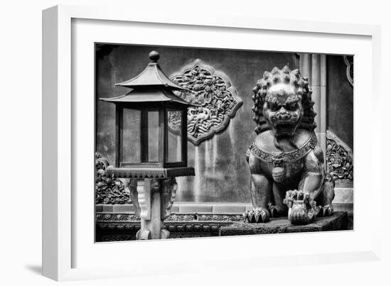 China 10MKm2 Collection - Lion Statue - Forbidden City-Philippe Hugonnard-Framed Photographic Print