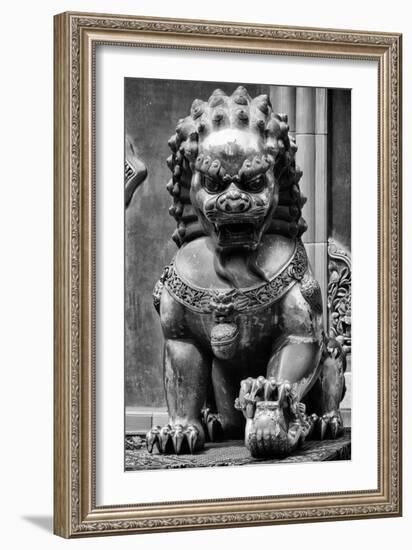 China 10MKm2 Collection - Lion Statue - Forbidden City-Philippe Hugonnard-Framed Photographic Print