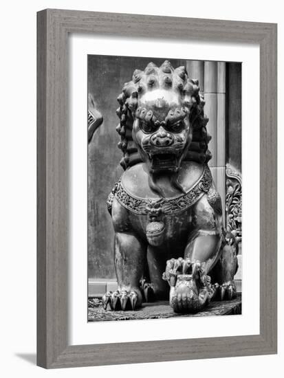 China 10MKm2 Collection - Lion Statue - Forbidden City-Philippe Hugonnard-Framed Photographic Print