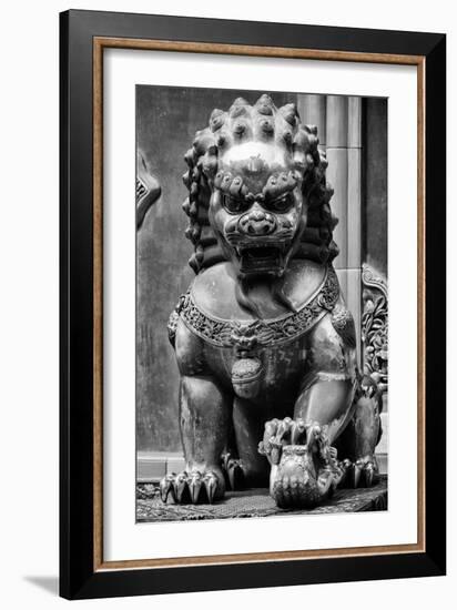 China 10MKm2 Collection - Lion Statue - Forbidden City-Philippe Hugonnard-Framed Photographic Print