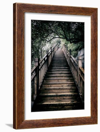 China 10MKm2 Collection - Mountain Woooden Staircase-Philippe Hugonnard-Framed Photographic Print