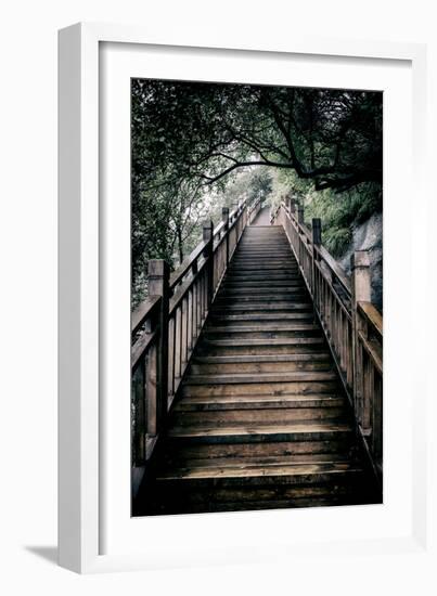 China 10MKm2 Collection - Mountain Woooden Staircase-Philippe Hugonnard-Framed Photographic Print