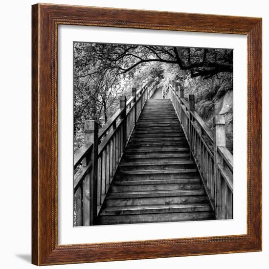 China 10MKm2 Collection - Mountain Woooden Staircase-Philippe Hugonnard-Framed Photographic Print