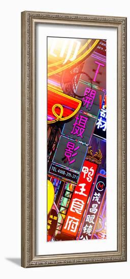 China 10MKm2 Collection - Neon Signs in Nanjing Lu - Shanghai-Philippe Hugonnard-Framed Photographic Print