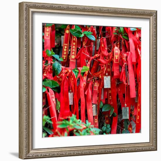 China 10MKm2 Collection - Prayer Ribbons - Buddha Temple-Philippe Hugonnard-Framed Photographic Print