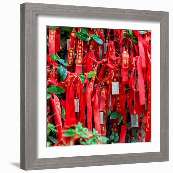 China 10MKm2 Collection - Prayer Ribbons - Buddha Temple-Philippe Hugonnard-Framed Photographic Print