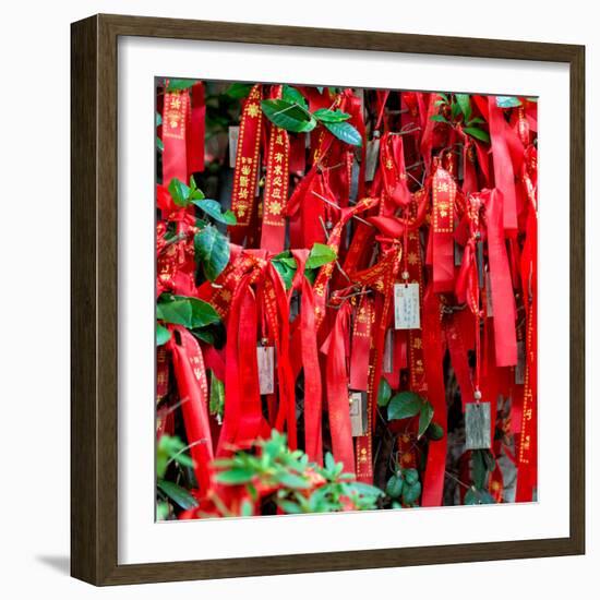 China 10MKm2 Collection - Prayer Ribbons - Buddha Temple-Philippe Hugonnard-Framed Photographic Print