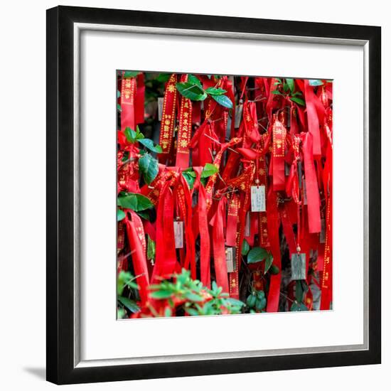 China 10MKm2 Collection - Prayer Ribbons - Buddha Temple-Philippe Hugonnard-Framed Photographic Print