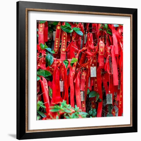 China 10MKm2 Collection - Prayer Ribbons - Buddha Temple-Philippe Hugonnard-Framed Photographic Print