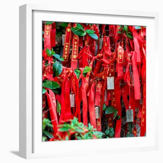 China 10MKm2 Collection - Prayer Ribbons - Buddha Temple-Philippe Hugonnard-Framed Photographic Print
