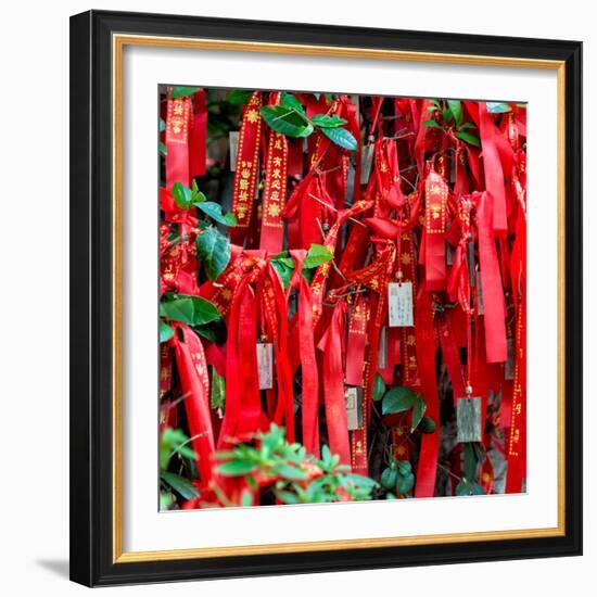 China 10MKm2 Collection - Prayer Ribbons - Buddha Temple-Philippe Hugonnard-Framed Photographic Print