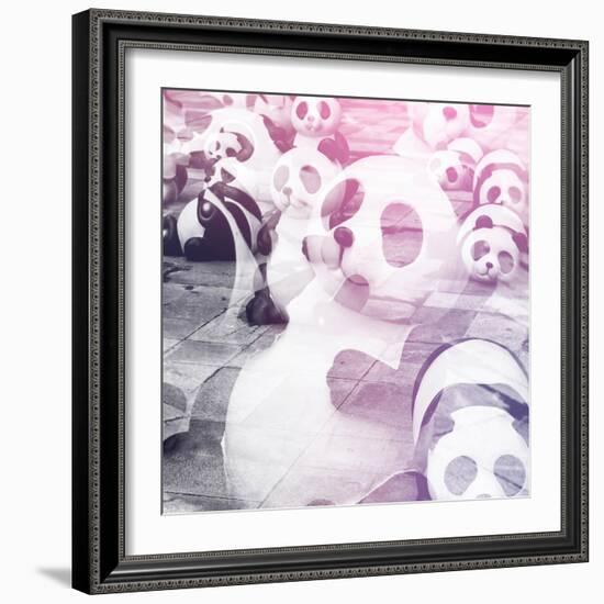 China 10MKm2 Collection - Psychedelic Pandas-Philippe Hugonnard-Framed Photographic Print