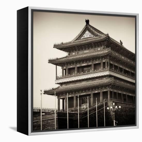 China 10MKm2 Collection - Qianmen Temple-Philippe Hugonnard-Framed Premier Image Canvas