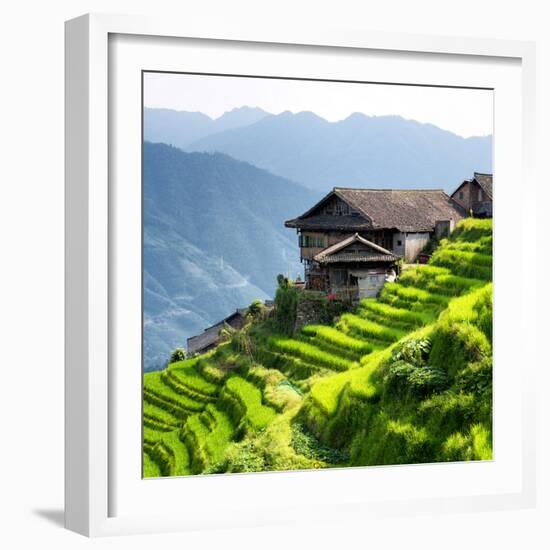 China 10MKm2 Collection - Rice Terraces - Longsheng Ping'an - Guangxi-Philippe Hugonnard-Framed Photographic Print