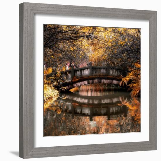 China 10MKm2 Collection - Romantic Bridge in Autumn-Philippe Hugonnard-Framed Photographic Print