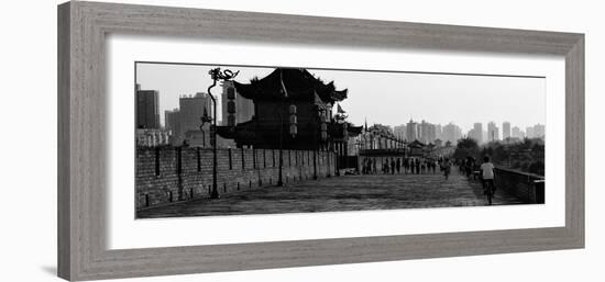 China 10MKm2 Collection - Shadows of the City Walls at sunset - Xi'an City-Philippe Hugonnard-Framed Photographic Print