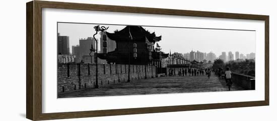 China 10MKm2 Collection - Shadows of the City Walls at sunset - Xi'an City-Philippe Hugonnard-Framed Photographic Print