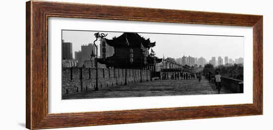 China 10MKm2 Collection - Shadows of the City Walls at sunset - Xi'an City-Philippe Hugonnard-Framed Photographic Print