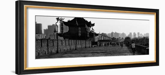 China 10MKm2 Collection - Shadows of the City Walls at sunset - Xi'an City-Philippe Hugonnard-Framed Photographic Print