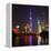 China 10MKm2 Collection - Shanghai Skyline with Oriental Pearl Tower at night-Philippe Hugonnard-Framed Premier Image Canvas