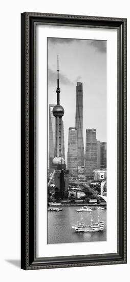 China 10MKm2 Collection - Shanghai Skyline with Oriental Pearl Tower-Philippe Hugonnard-Framed Photographic Print