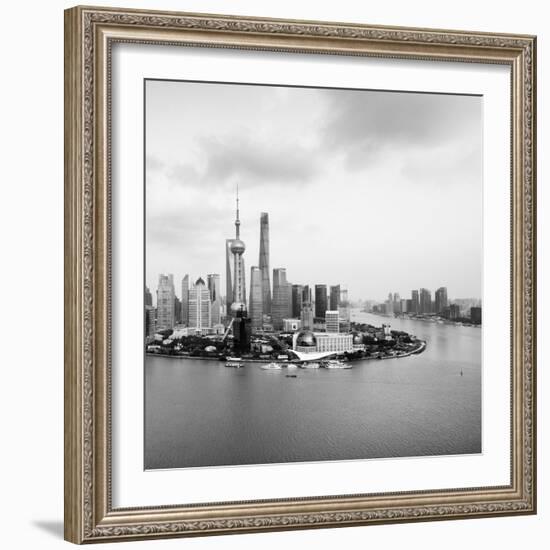 China 10MKm2 Collection - Shanghai Skyline with Oriental Pearl Tower-Philippe Hugonnard-Framed Photographic Print