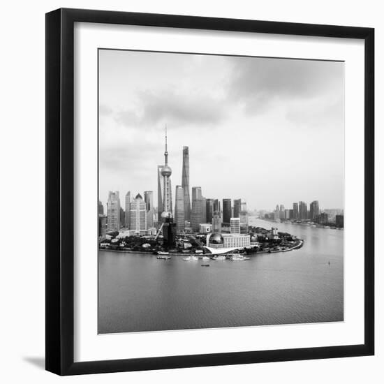 China 10MKm2 Collection - Shanghai Skyline with Oriental Pearl Tower-Philippe Hugonnard-Framed Photographic Print