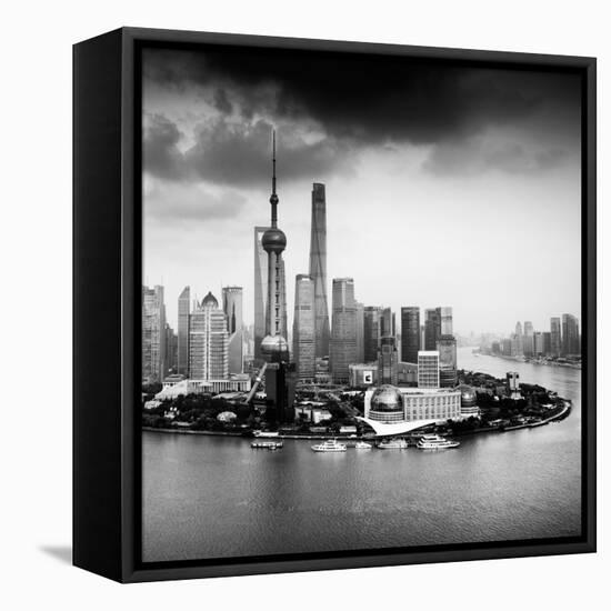 China 10MKm2 Collection - Shanghai Skyline with Oriental Pearl Tower-Philippe Hugonnard-Framed Premier Image Canvas