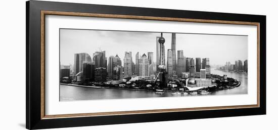 China 10MKm2 Collection - Shanghai Skyline with Oriental Pearl Tower-Philippe Hugonnard-Framed Photographic Print