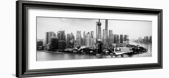 China 10MKm2 Collection - Shanghai Skyline with Oriental Pearl Tower-Philippe Hugonnard-Framed Photographic Print