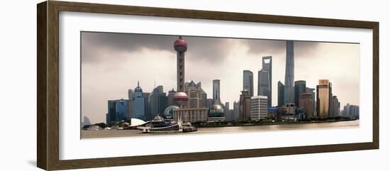 China 10MKm2 Collection - Shanghai Skyline with Oriental Pearl Tower-Philippe Hugonnard-Framed Photographic Print