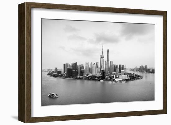 China 10MKm2 Collection - Shanghai Skyline with Oriental Pearl Tower-Philippe Hugonnard-Framed Photographic Print