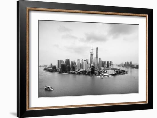 China 10MKm2 Collection - Shanghai Skyline with Oriental Pearl Tower-Philippe Hugonnard-Framed Photographic Print