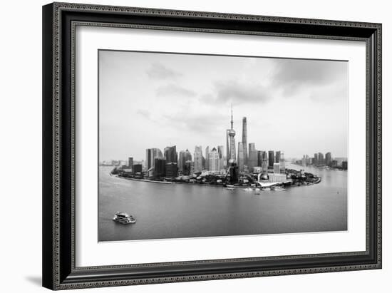 China 10MKm2 Collection - Shanghai Skyline with Oriental Pearl Tower-Philippe Hugonnard-Framed Photographic Print