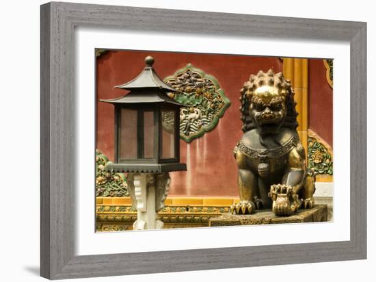 China 10MKm2 Collection - Statue of Imperial Palace of Forbidden City-Philippe Hugonnard-Framed Photographic Print