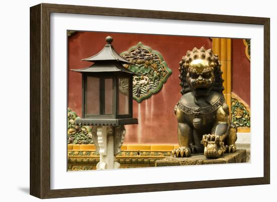 China 10MKm2 Collection - Statue of Imperial Palace of Forbidden City-Philippe Hugonnard-Framed Photographic Print