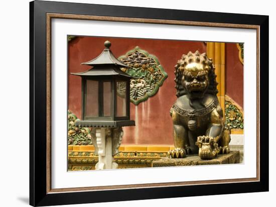 China 10MKm2 Collection - Statue of Imperial Palace of Forbidden City-Philippe Hugonnard-Framed Photographic Print