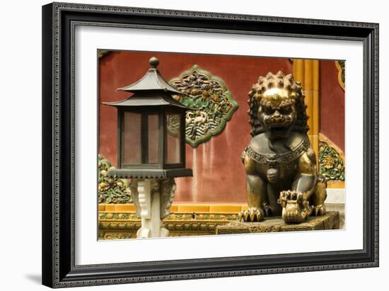 China 10MKm2 Collection - Statue of Imperial Palace of Forbidden City-Philippe Hugonnard-Framed Photographic Print