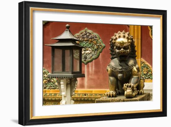 China 10MKm2 Collection - Statue of Imperial Palace of Forbidden City-Philippe Hugonnard-Framed Photographic Print