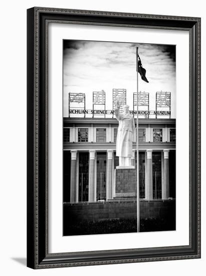 China 10MKm2 Collection - Statue of Mao Zedong in front of the museum-Philippe Hugonnard-Framed Photographic Print