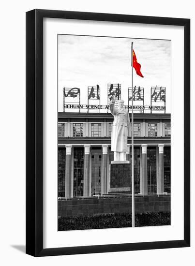 China 10MKm2 Collection - Statue of Mao Zedong in front of the museum-Philippe Hugonnard-Framed Photographic Print