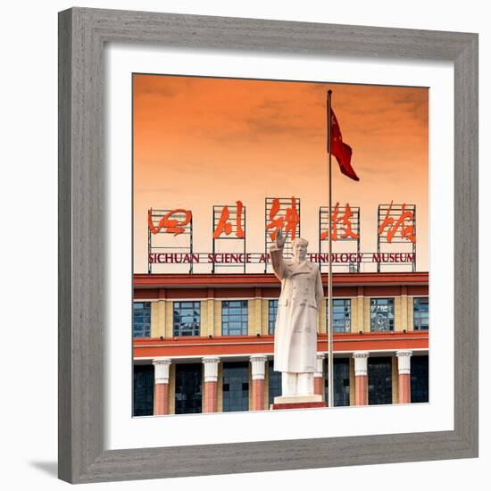 China 10MKm2 Collection - Statue of Mao Zedong-Philippe Hugonnard-Framed Photographic Print